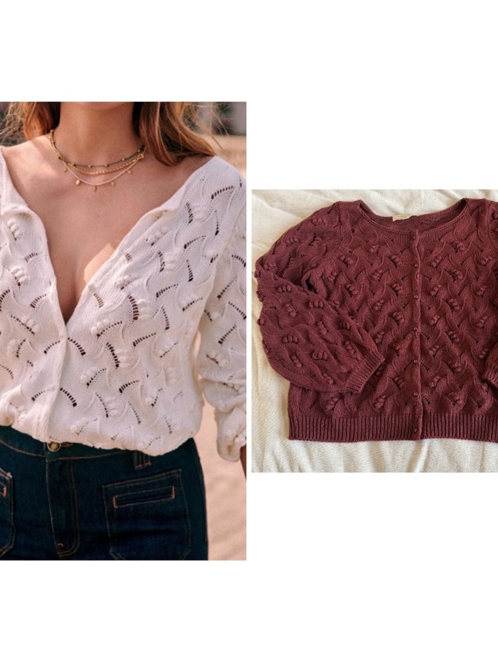 Sezane Marthe cardigan size xs color noisette ( chocolate brown) cotton